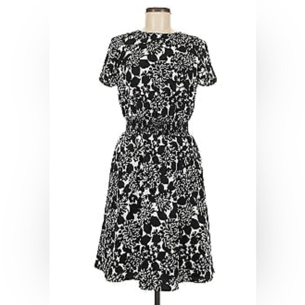 Brooks Brothers Black and White Flutter Sleeve Sundress SZ 6 EUC